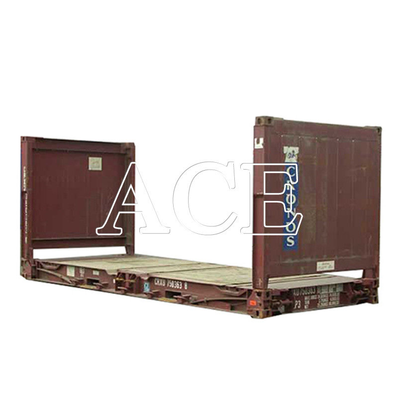 Acero corten 20ft 40ft Contenedores de bastidor plano usados de segunda mano Piso contrachapado o acero