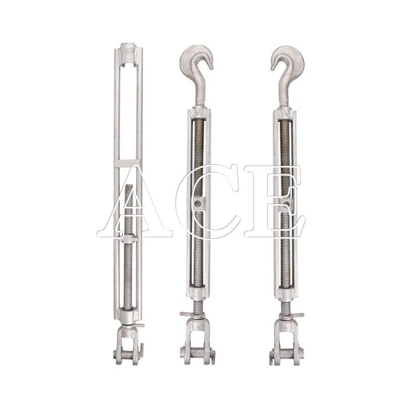 12.9-22.6KGS Galvanizado en caliente DNV GL Certificado Contenedor Marino Equipo de Lashing Lashing Turnbuckle con gancho